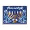 Stupell Industries Peace & Light Floral Hanukkah Menorah Framed Giclee Art